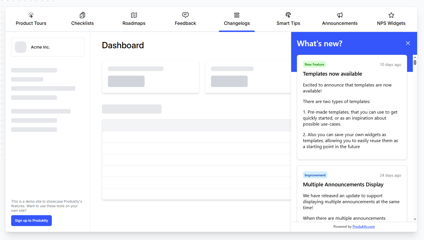 Screenshot of the app