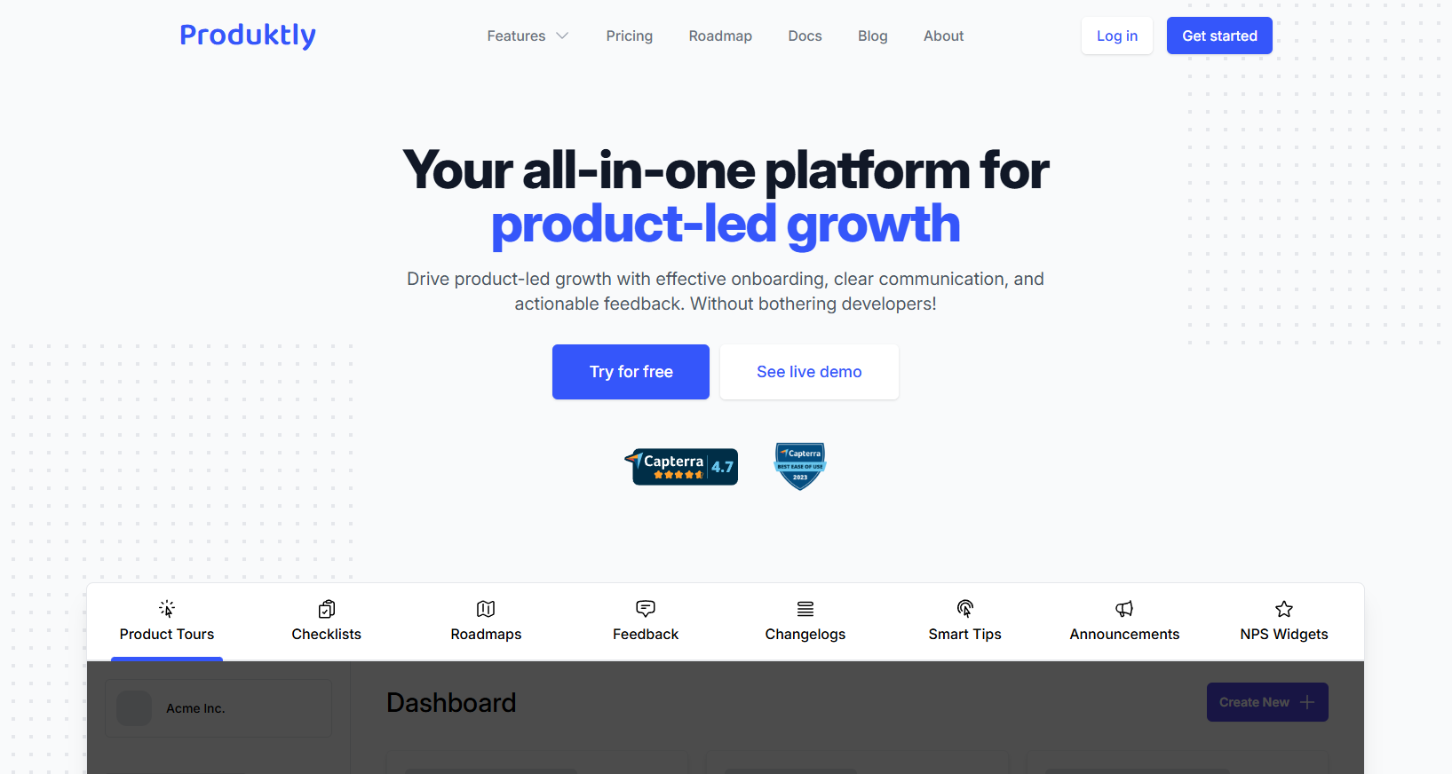 Screenshot of the app