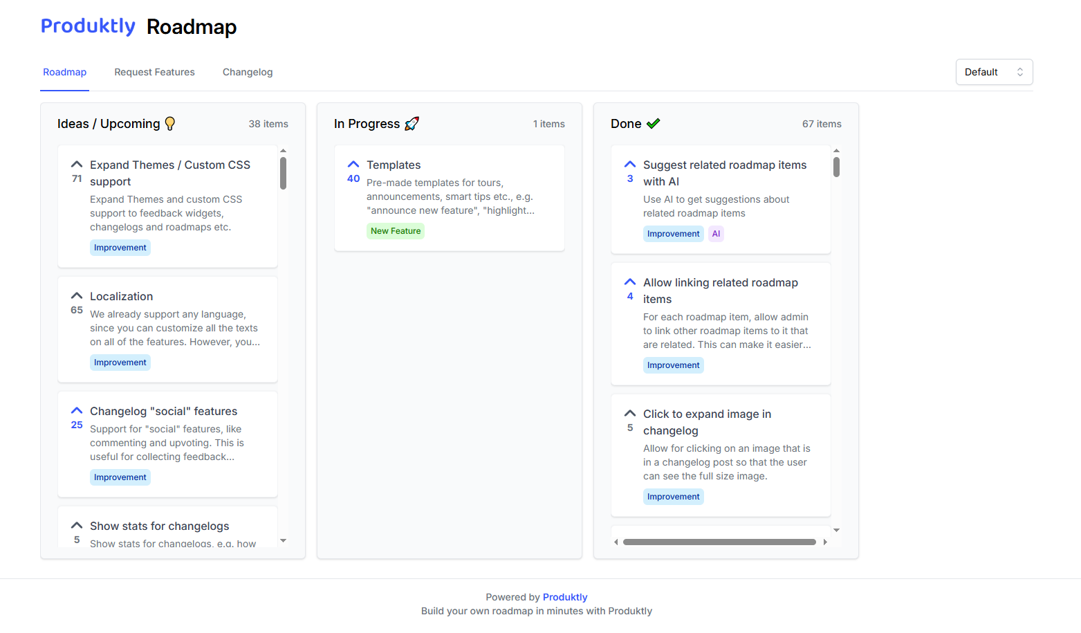 Screenshot of the app