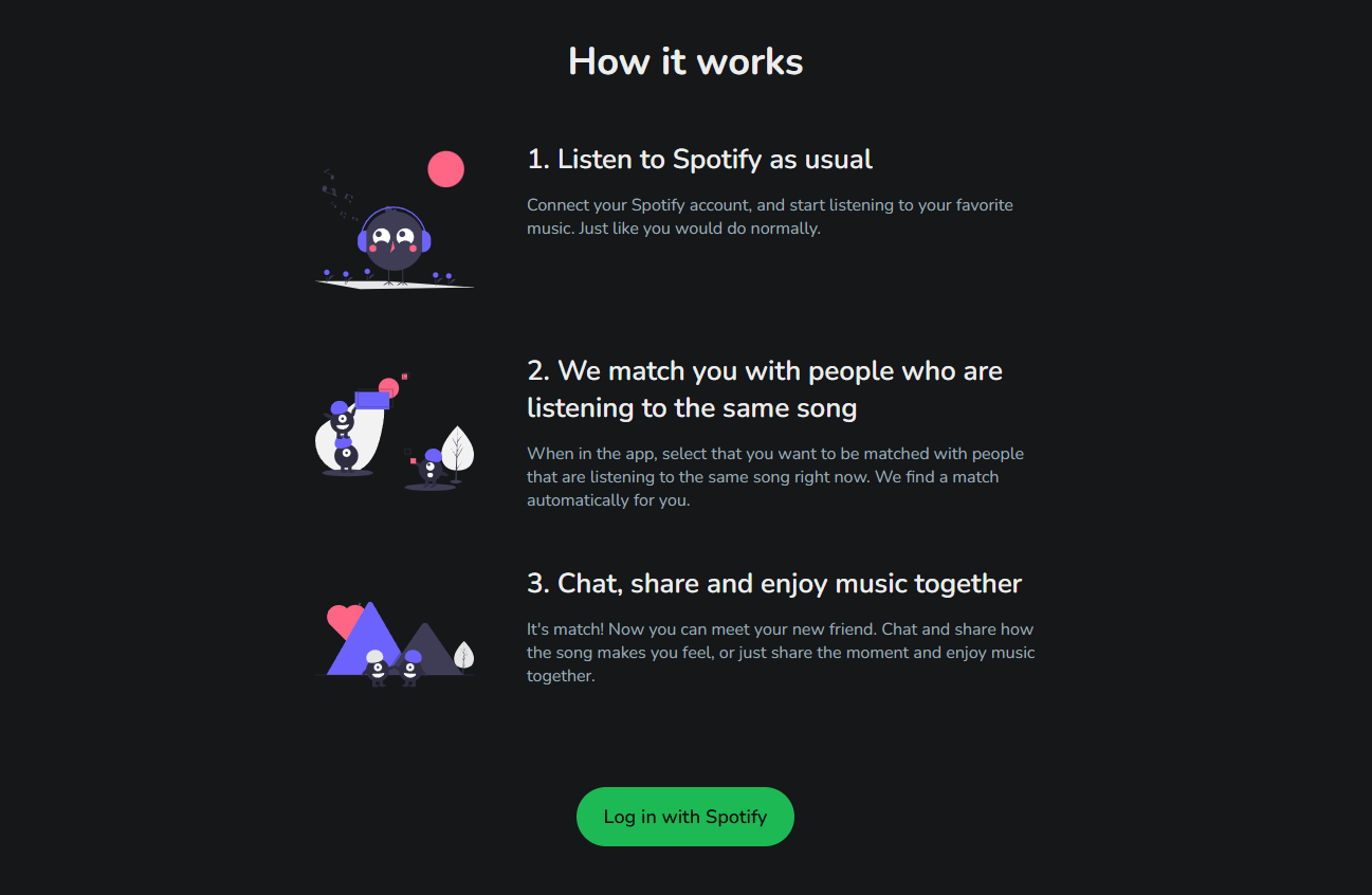 Screenshot of the app