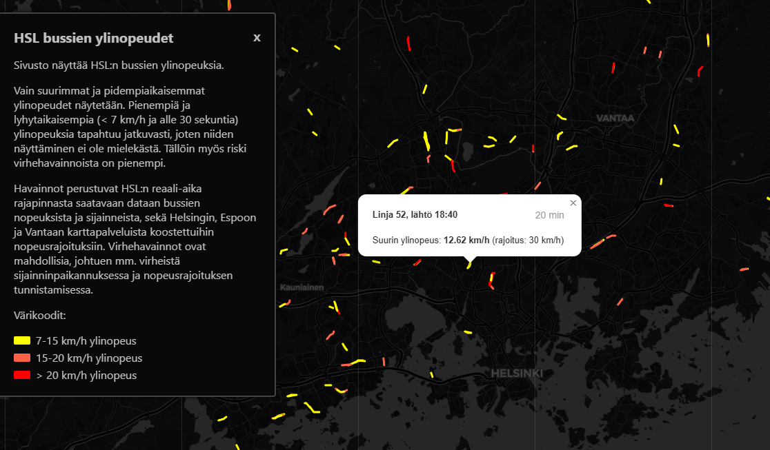 Screenshot of the app